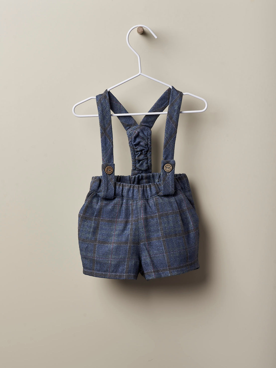 Toby Shoulder Straps Midnight Tartan Shorts