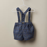 Toby Shoulder Straps Midnight Tartan Shorts