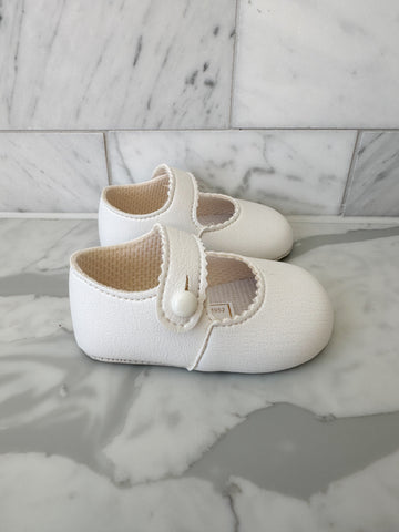Madison Pram Shoes- White