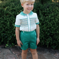 Enchanted Forest Handsmocked Jam Pants Set