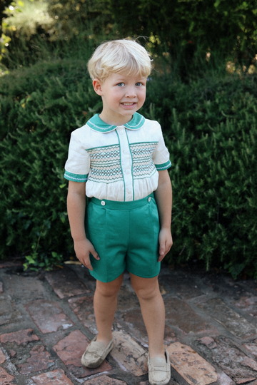 Enchanted Forest Handsmocked Jam Pants Set