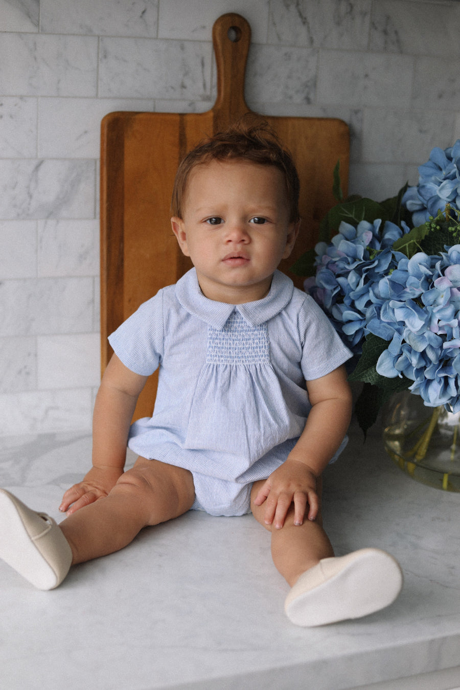 James Collared Bubble Romper