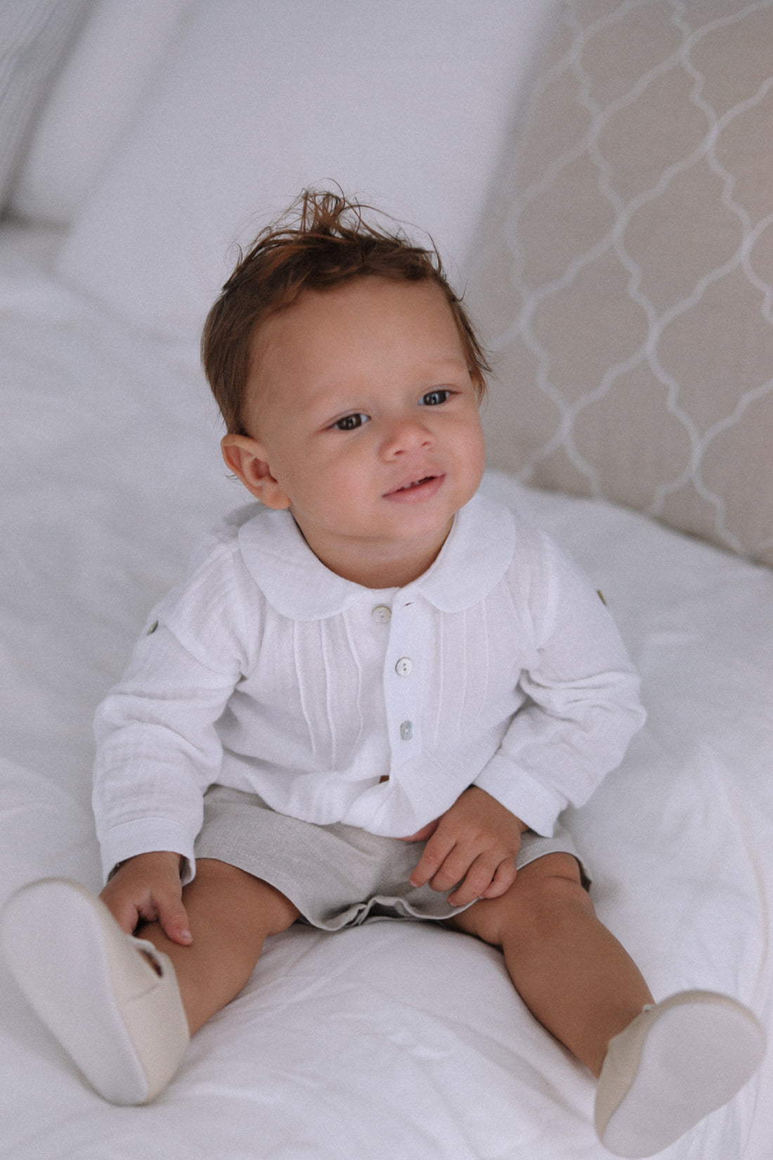 Beckham 3-Piece Oatmeal Suit