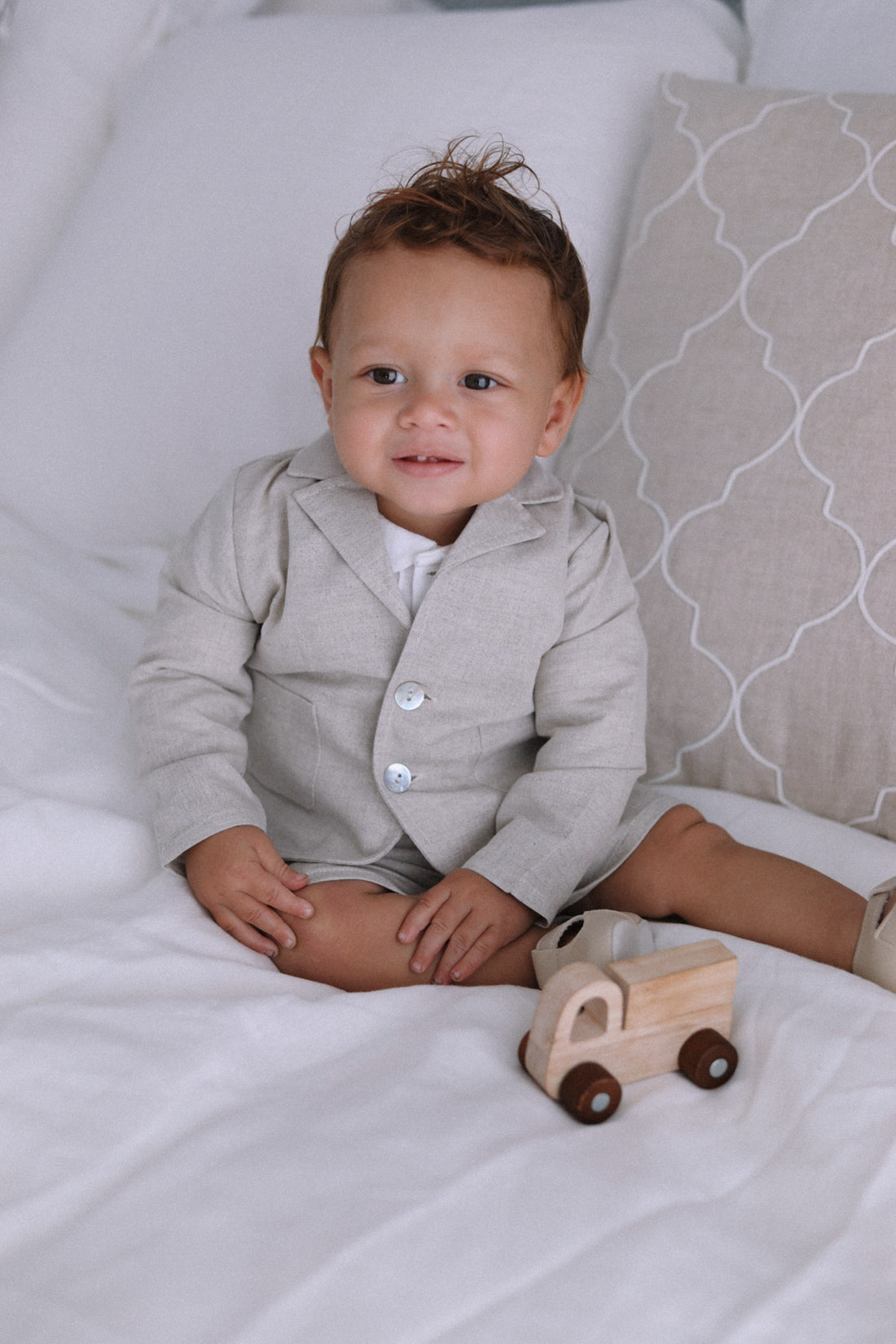 Beckham 3-Piece Oatmeal Suit