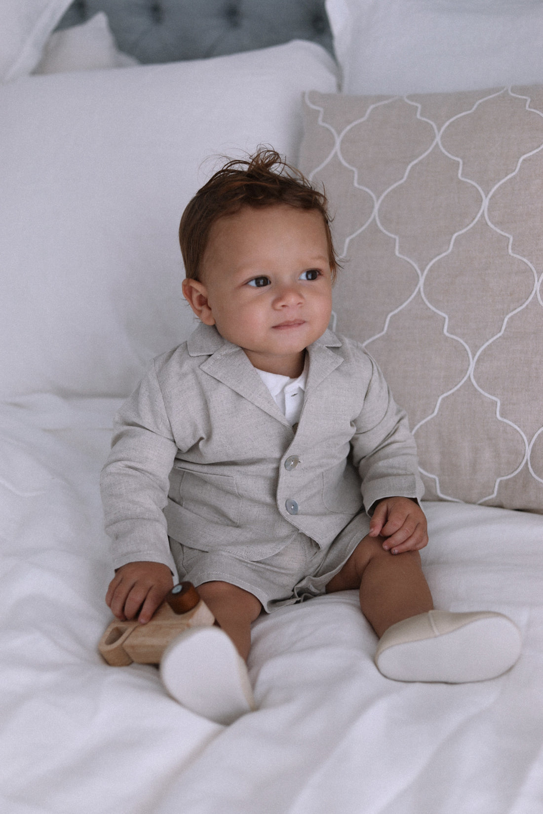 Beckham 3-Piece Oatmeal Suit