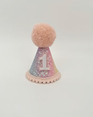 Rainbow Glitter Birthday Party Hat