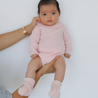 Aubrey Merino Wool Romper- Ballet Pink