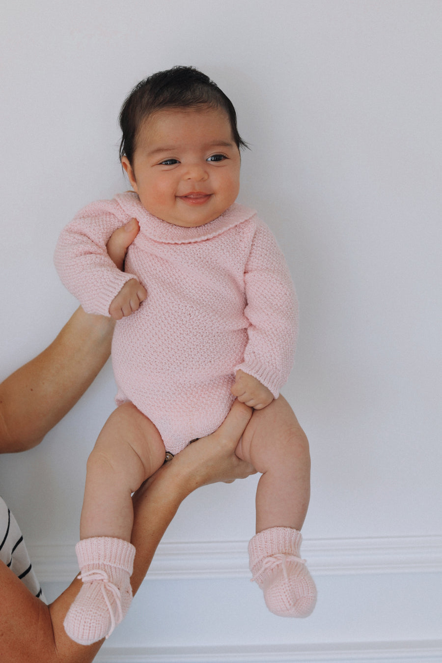 Aubrey Merino Wool Romper- Ballet Pink