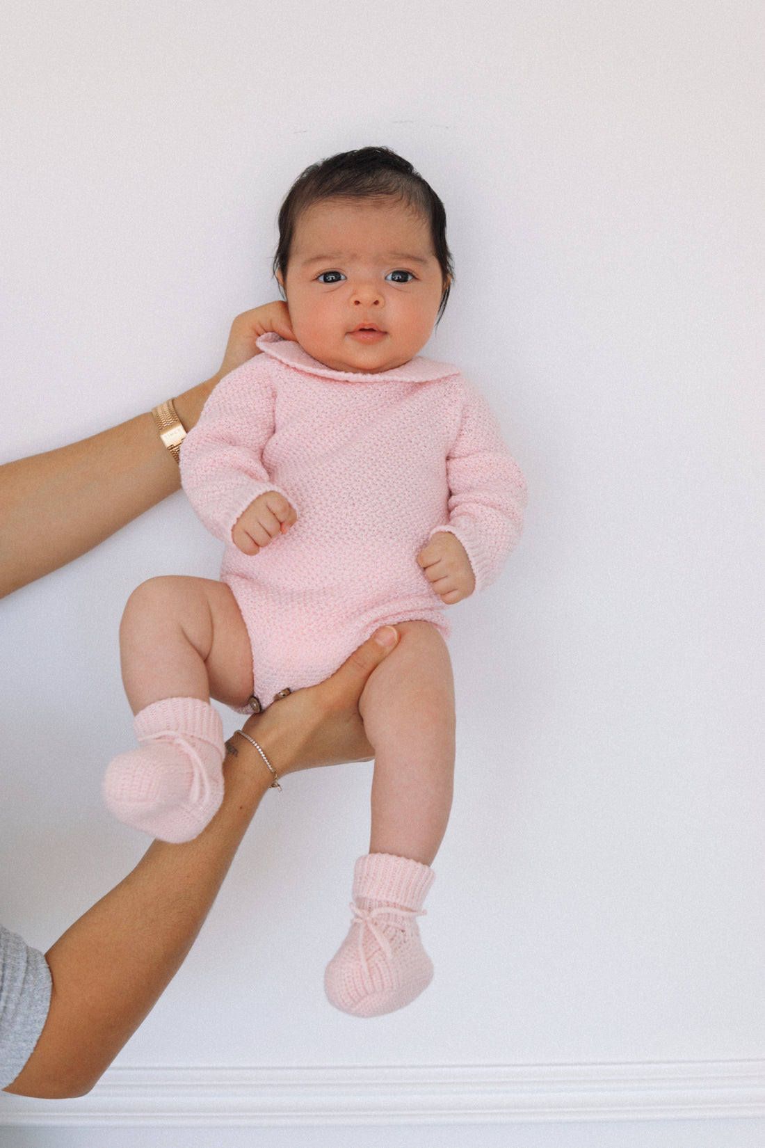 Aubrey Merino Wool Romper- Ballet Pink