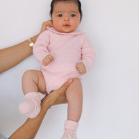 Aubrey Merino Wool Romper- Ballet Pink