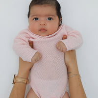 Aubrey Merino Wool Romper- Ballet Pink