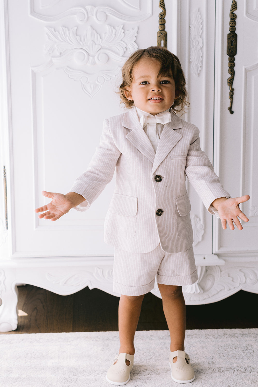 Oaklen Biscuit Linen Suit- 2 Piece