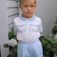 Swiss Dot Bunny Handsmocked Jam Pants Set