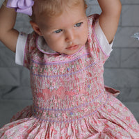 Charlottle Handsmocked Ribbons and Roses Dress