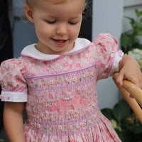 Charlottle Handsmocked Ribbons and Roses Dress