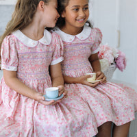 Charlottle Handsmocked Ribbons and Roses Dress