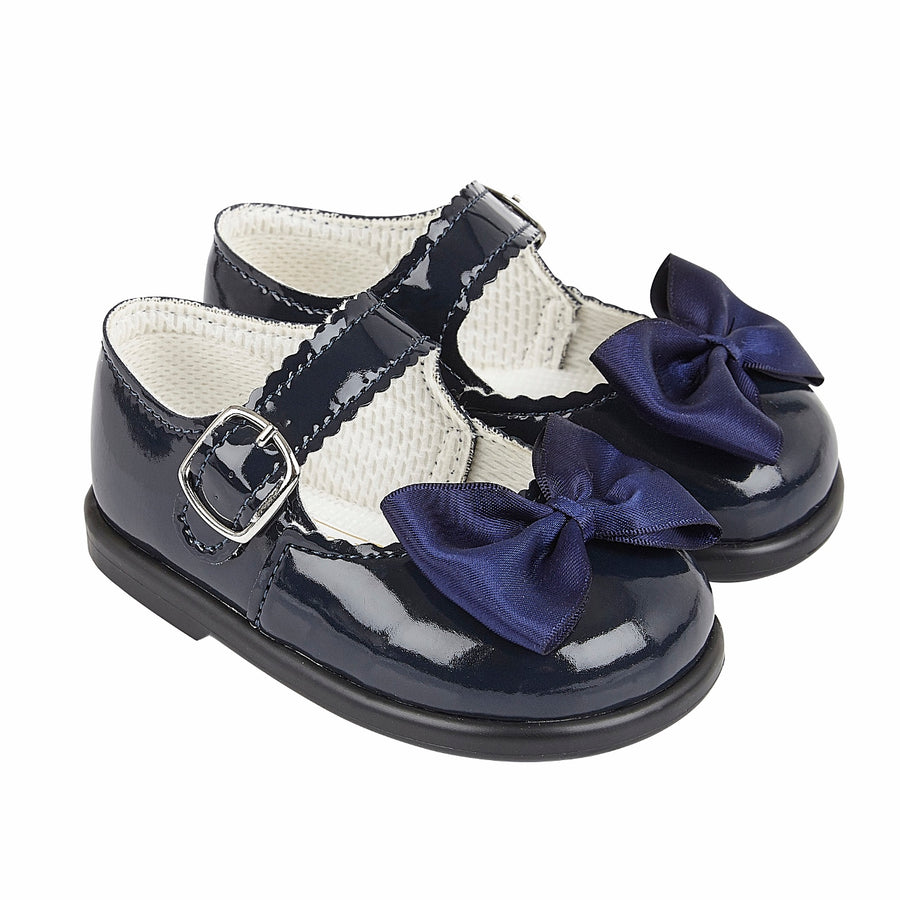 Hallie Hard Sole Shoes- Navy Patent