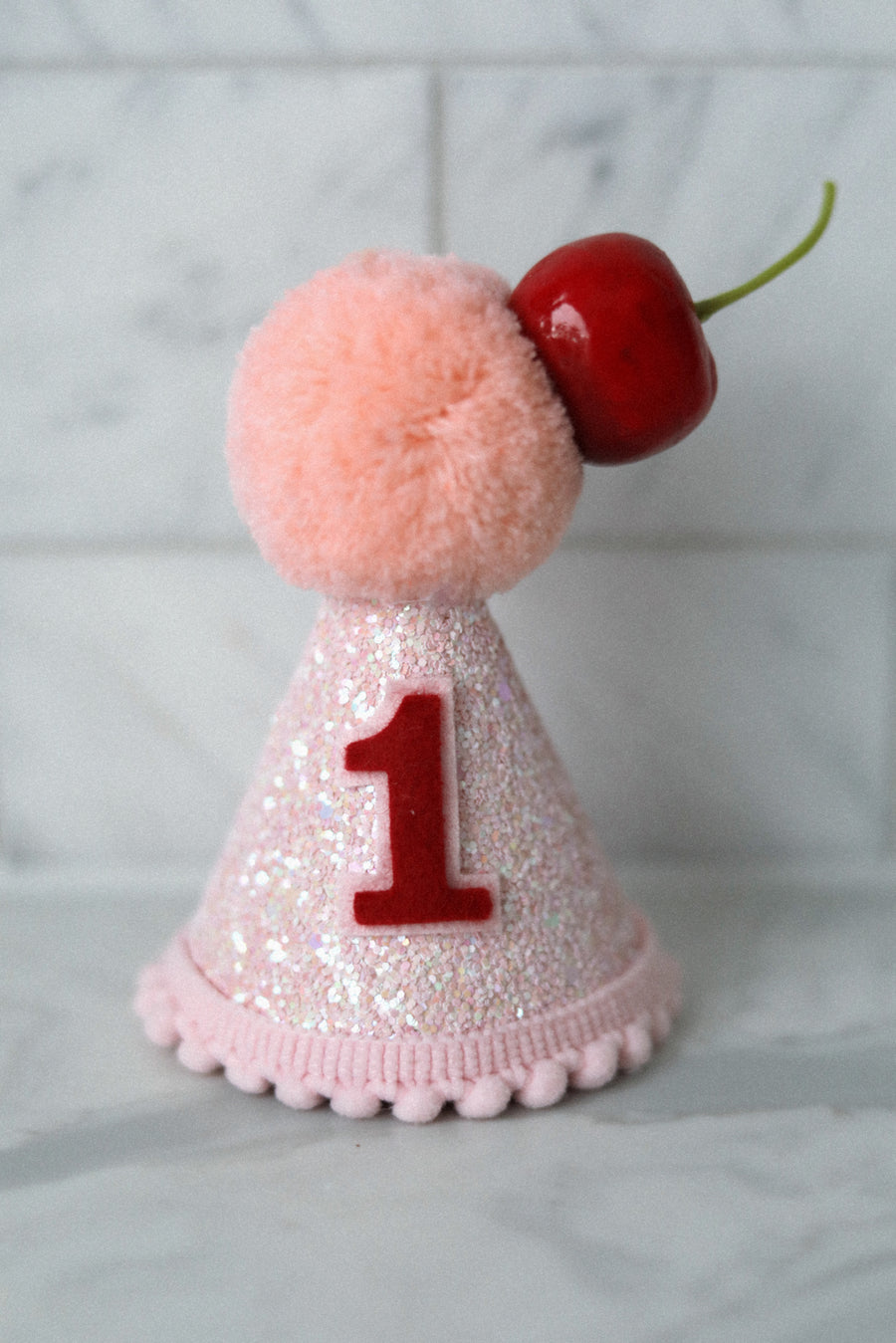 Cherry On Top Felt Birthday Party Hat