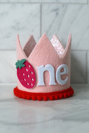 Strawberry Birthday Party Crown