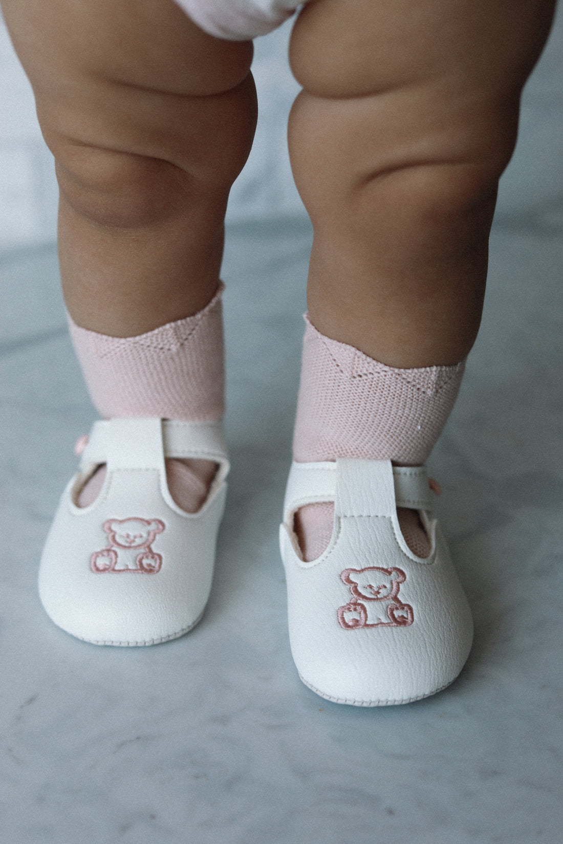 Organic Cotton Knitted Socks- Ballet Pink