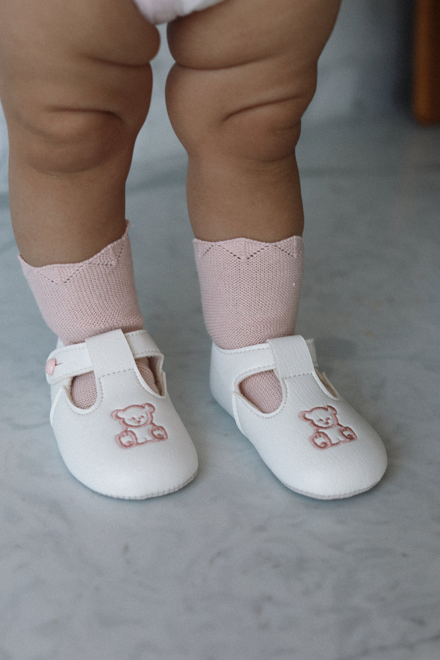 Organic Cotton Knitted Socks- Ballet Pink