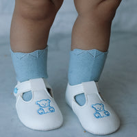 Organic Cotton Knitted Socks- French Blue