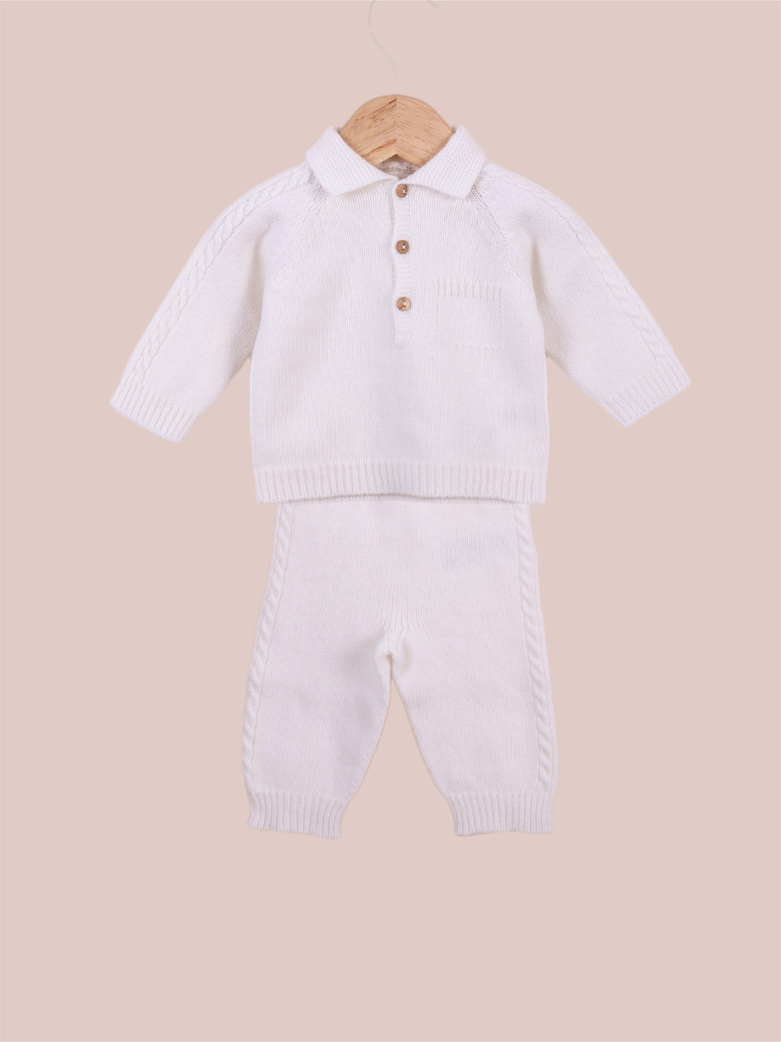 Freddy Polo Sweater Set- Pearl