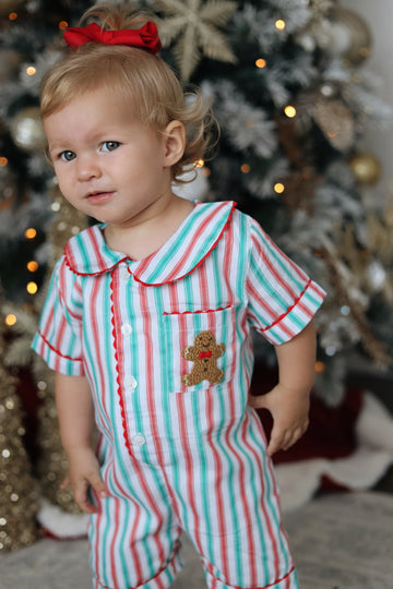 Gingerbread Stripe Pyjamas Baby- *Pre-Order Nov