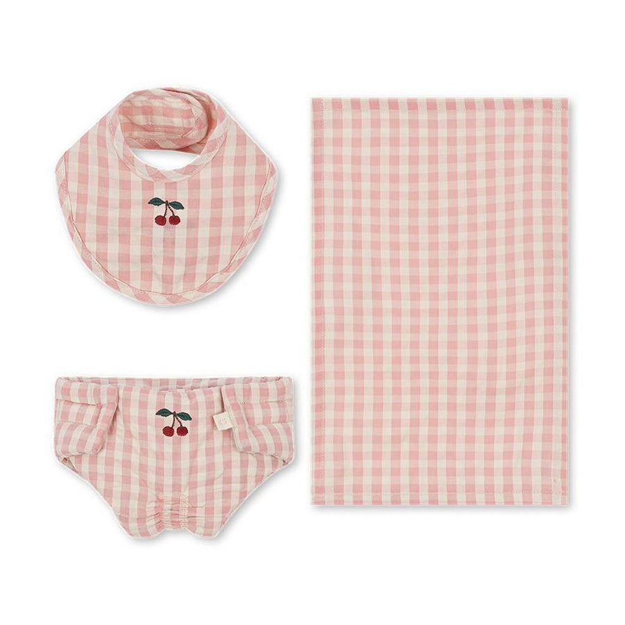 Konges Slojd Nursery Doll Set- Powder Pink Check