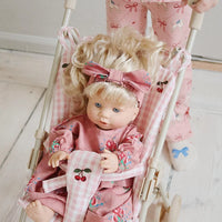 Konges Slojd Doll Stroller- Powder Pink Check