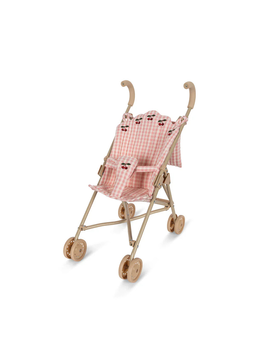 Konges Slojd Doll Stroller- Powder Pink Check