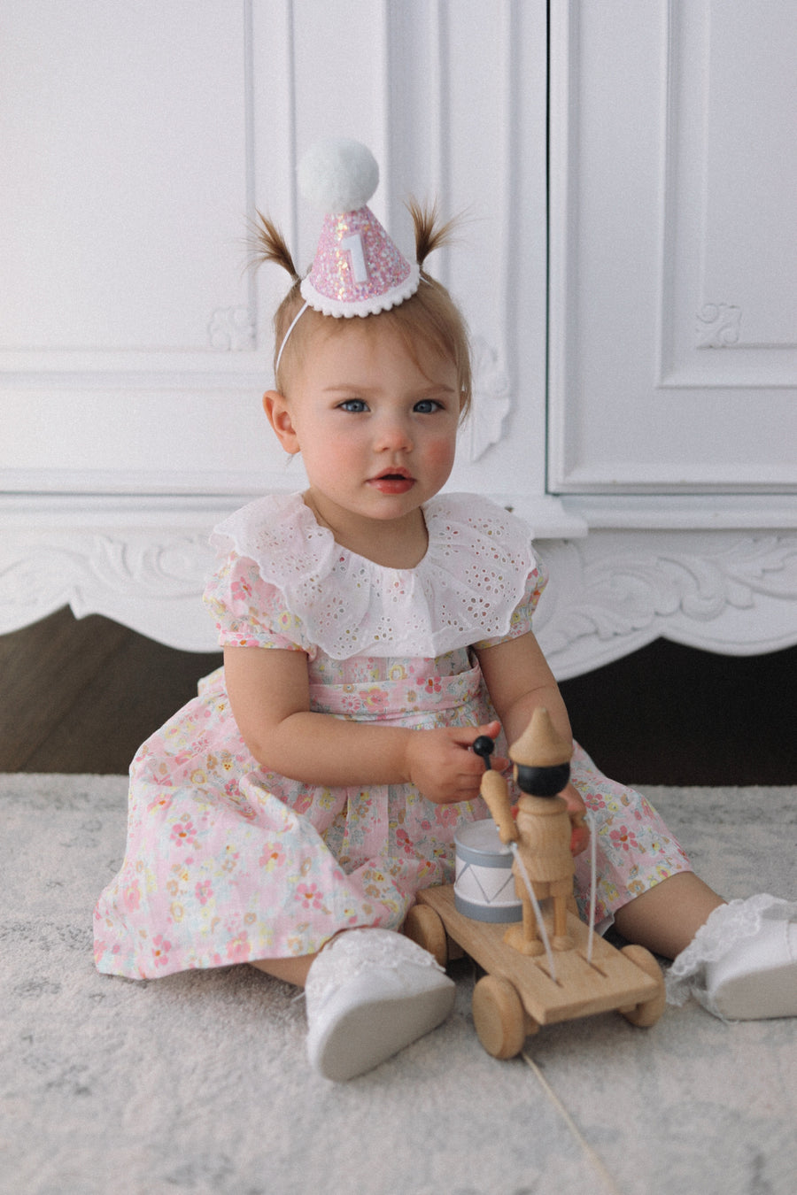 Elodie Pastel Floral and Lace dress