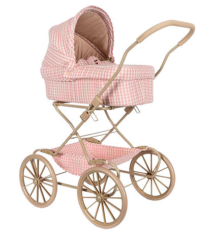 Konges Slojd Doll Pram- Powder Pink Check