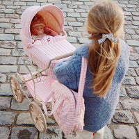 Konges Slojd Doll Pram- Powder Pink Check