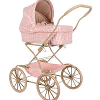 Konges Slojd Doll Pram- Powder Pink Check