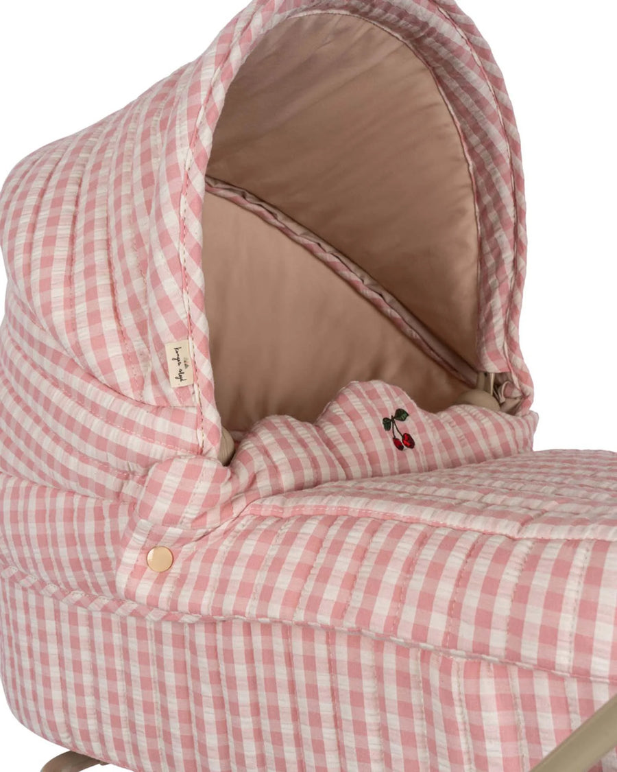 Konges Slojd Doll Pram- Powder Pink Check