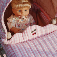 Konges Slojd Doll Pram- Powder Pink Check