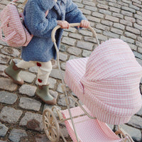 Konges Slojd Doll Pram- Powder Pink Check