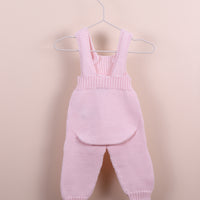 Sutton Merino Wool Knit Overalls - Pink