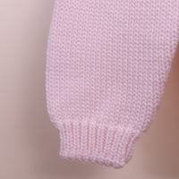 Sutton Merino Wool Knit Overalls - Pink