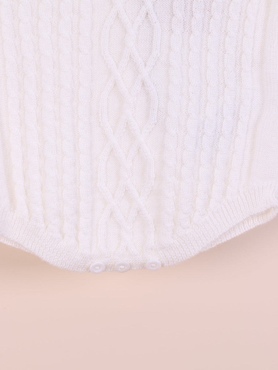 Albert Merino Polo Romper- Ivory