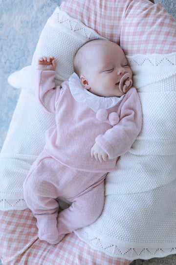 Addison Knit layette- Rose Pink
