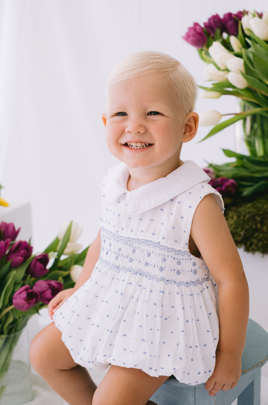 Aspen Handsmocked Bubble Romper