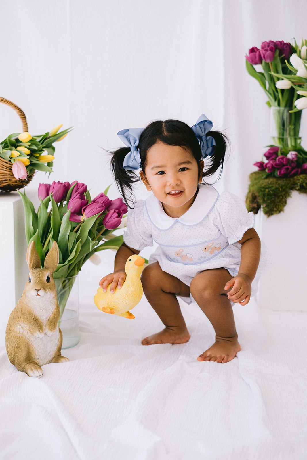 Flopsy Bunny Handsmocked Romper