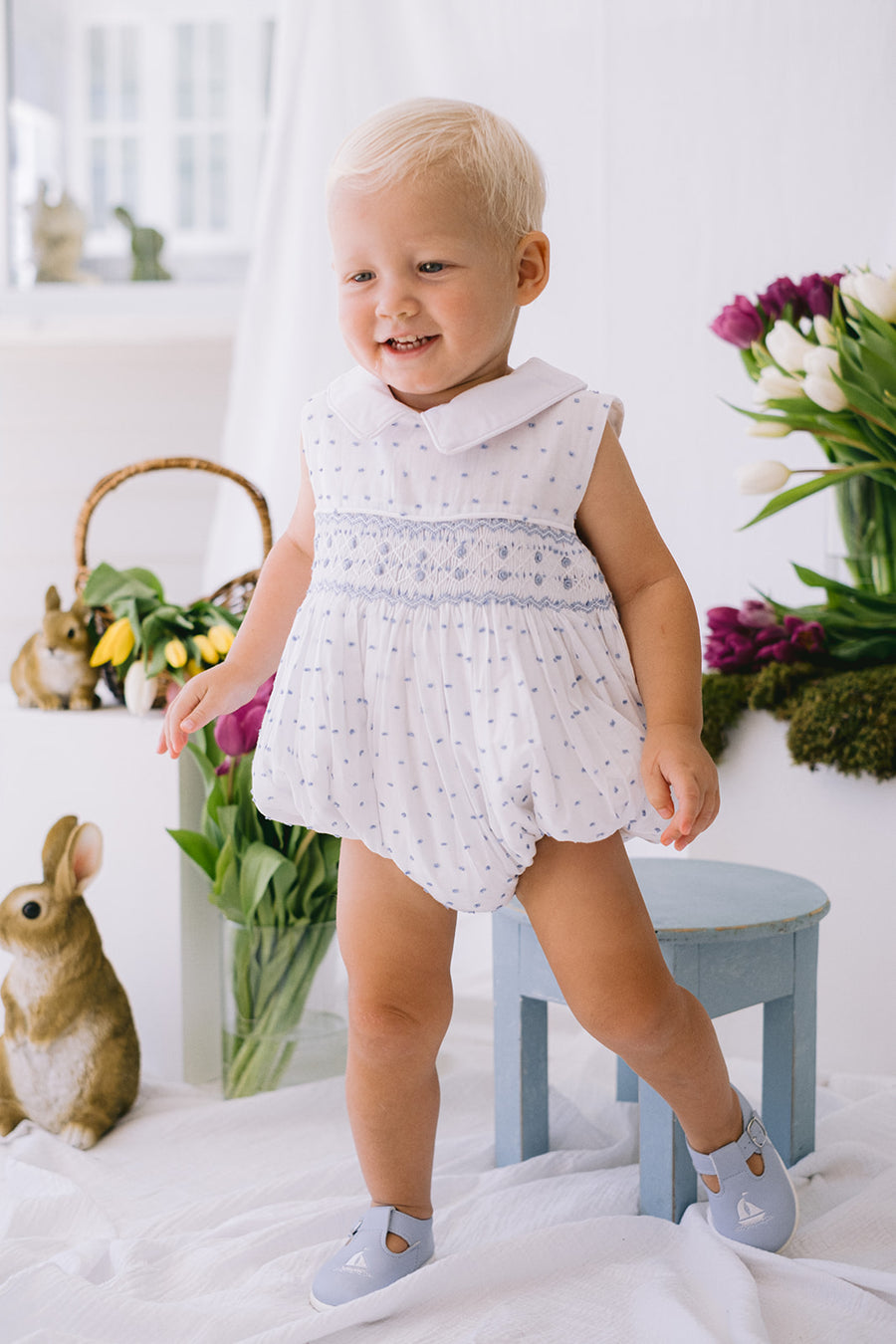 Aspen Handsmocked Bubble Romper