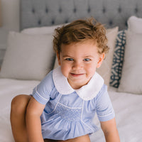 Henry Handsmocked Bubble Romper