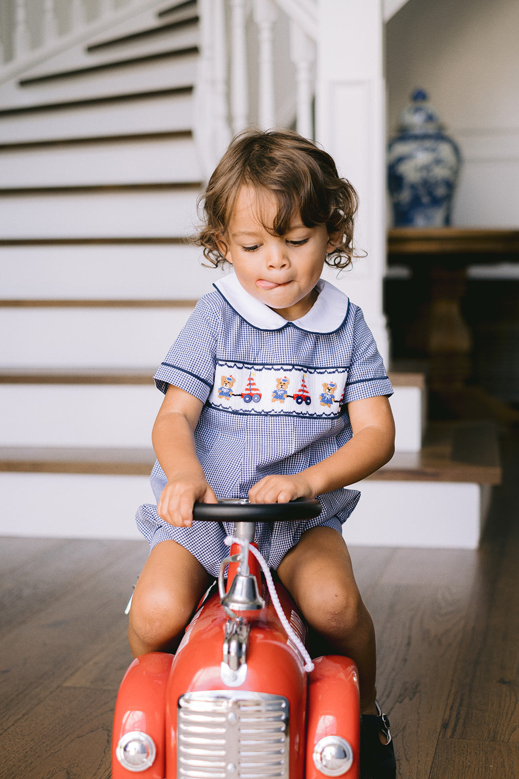 Bears and Boats Handsmocked Romper