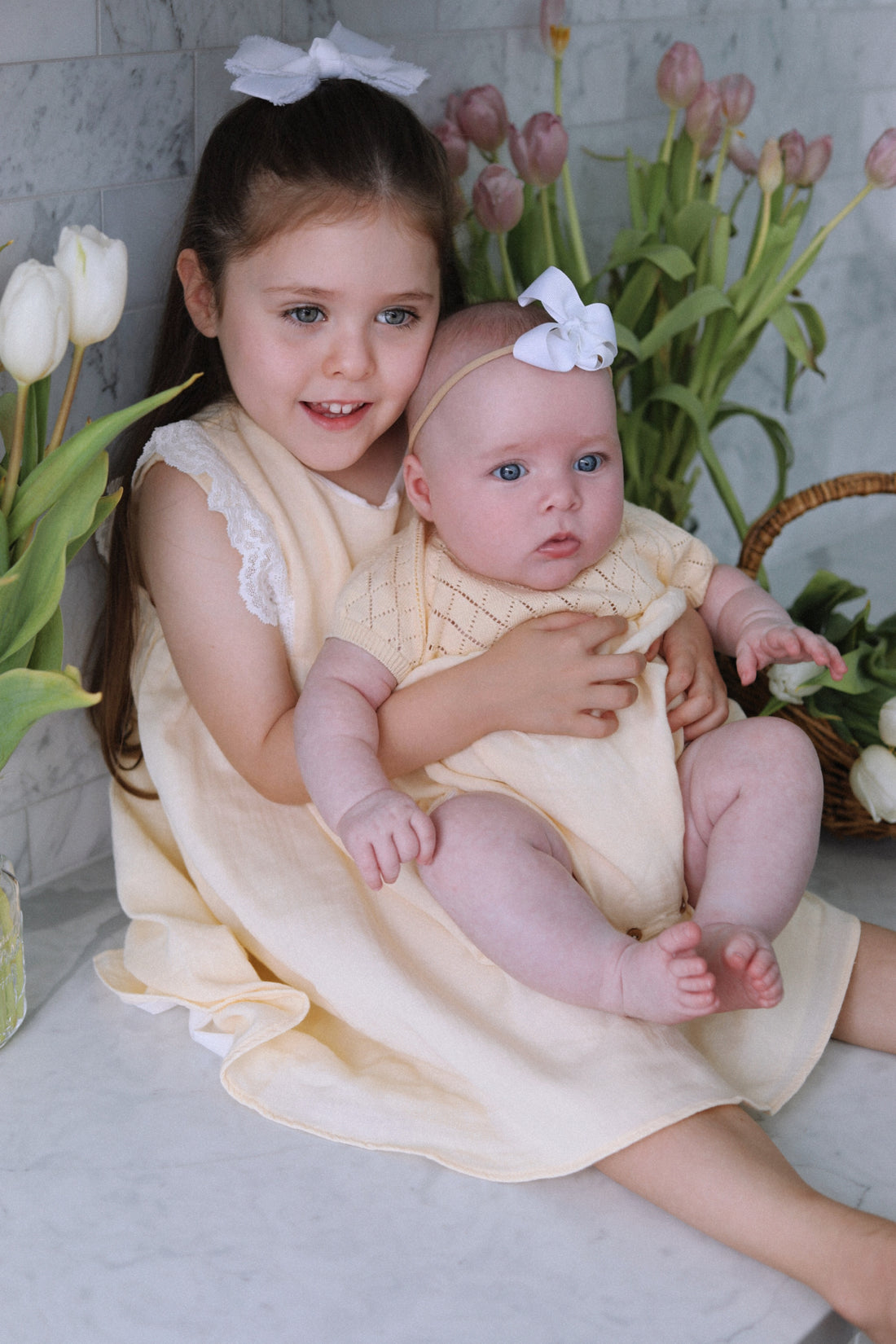 April Knit Bubble Romper- Buttercup yellow