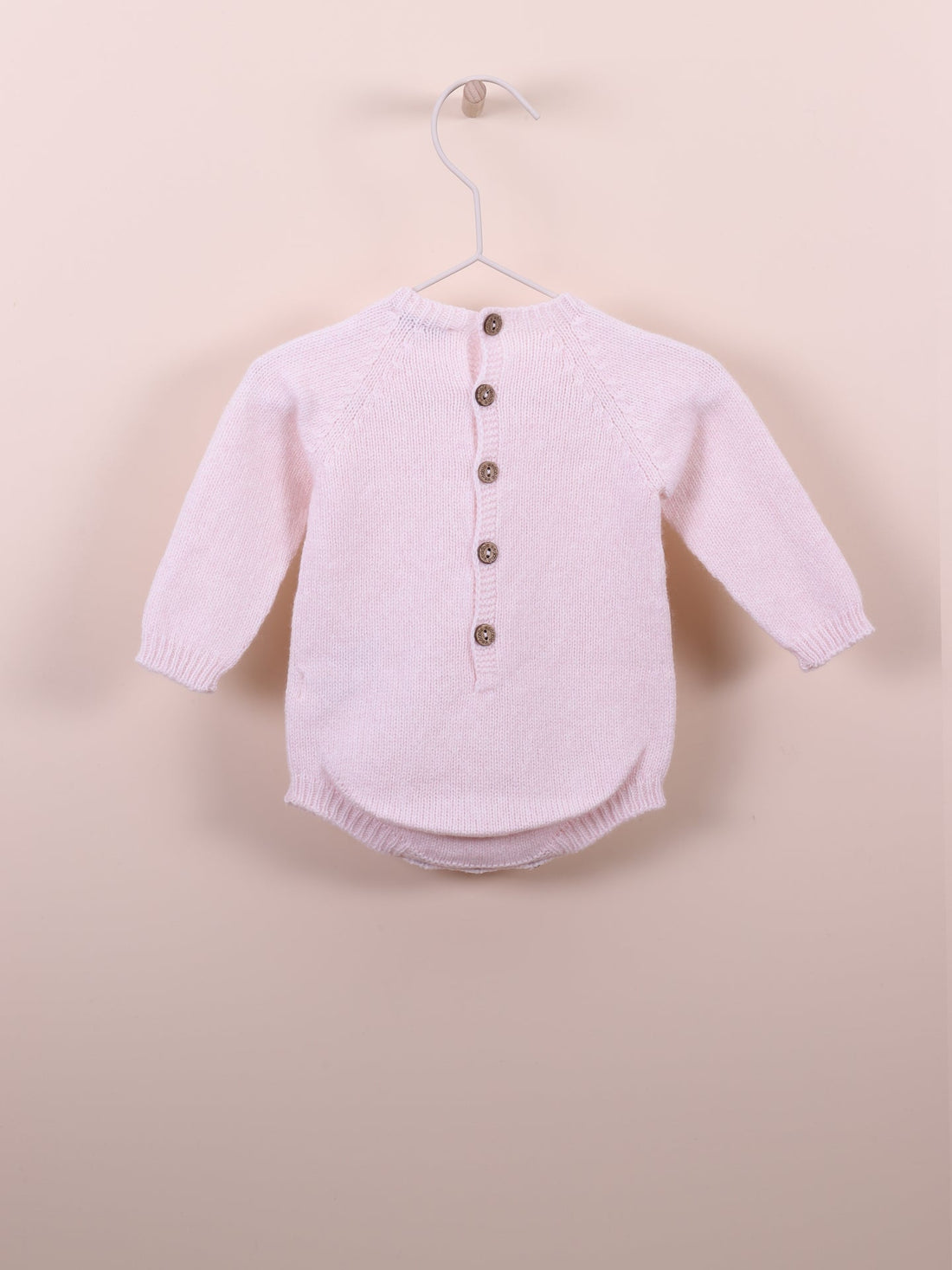 Cottontail Cashmere Knit Romper- Ballet Pink
