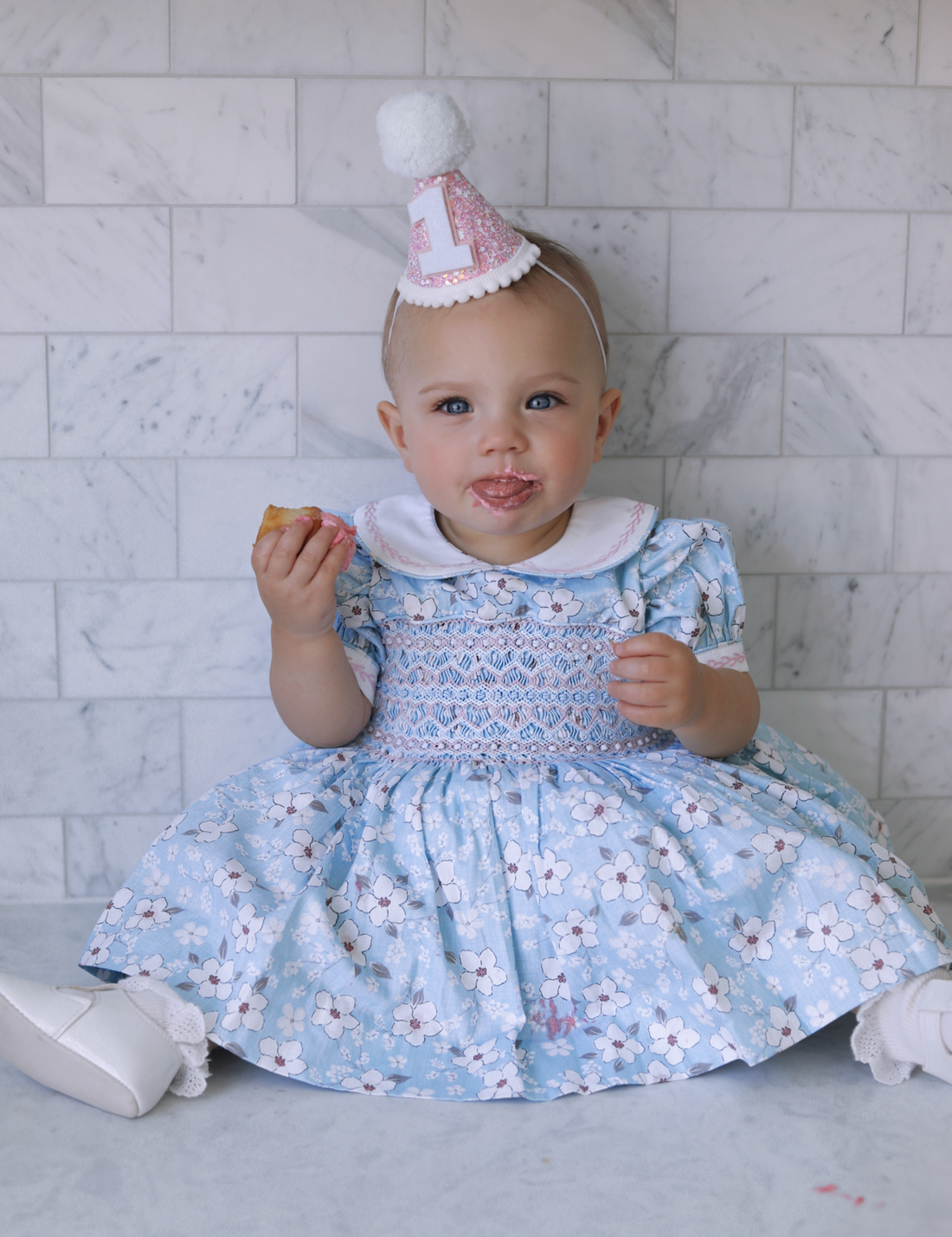 Winnie Handsmocked Floral Dress